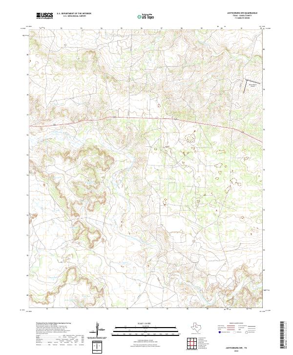 Justiceburg NW, TX — USGS 7.5-minute topo (2022)