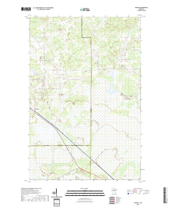 Wawina, MN — USGS 7.5-minute topo (2022)