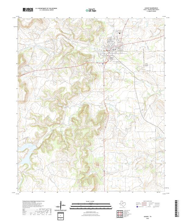 Albany, TX — USGS 7.5-minute topo (2022)
