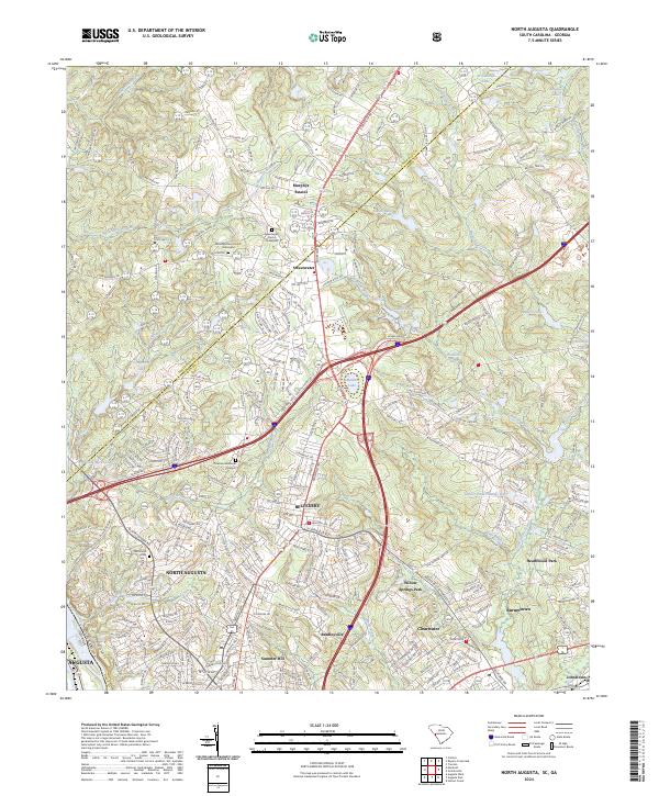 North Augusta, SC-GA — USGS 7.5-minute topo (2024)