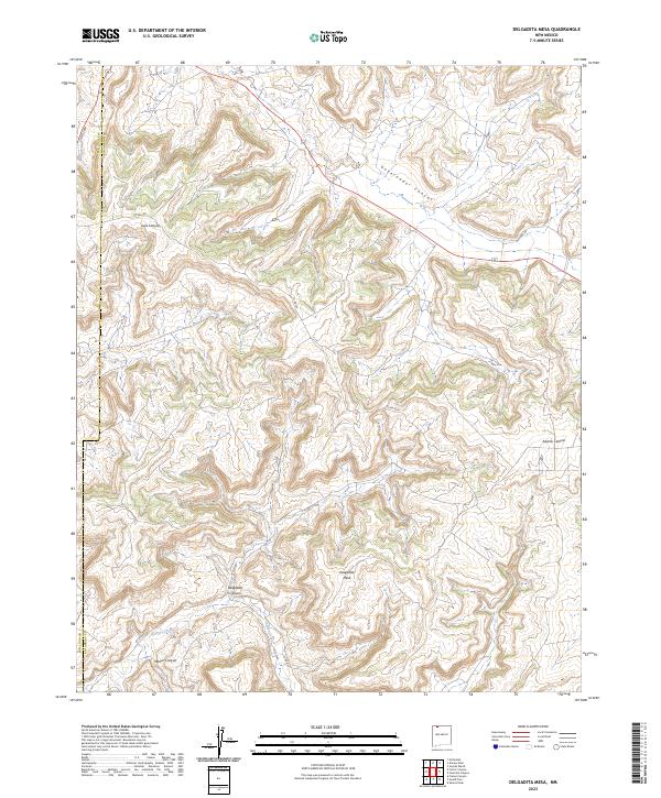 Delgadita Mesa, NM — USGS 7.5-minute topo (2023)