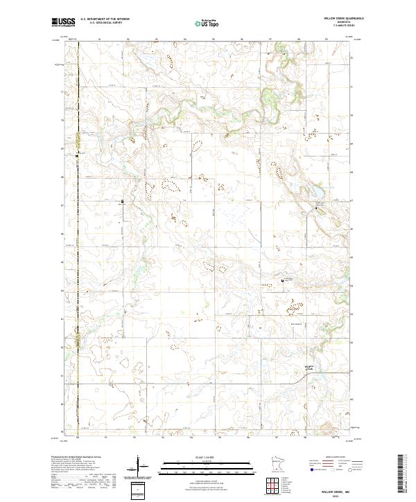 Willow Creek, MN — USGS 7.5-minute topo (2022)