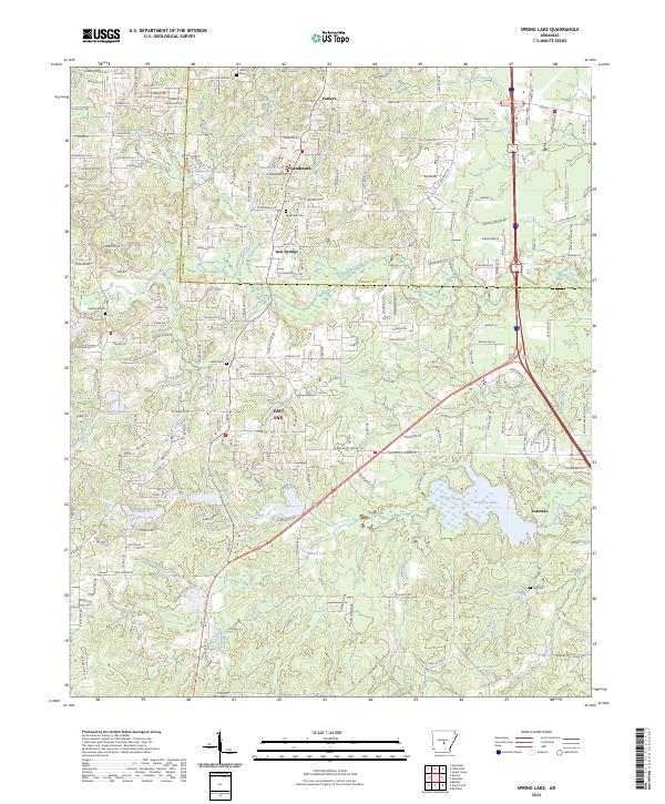 Spring Lake, AR — USGS 7.5-minute topo (2024)