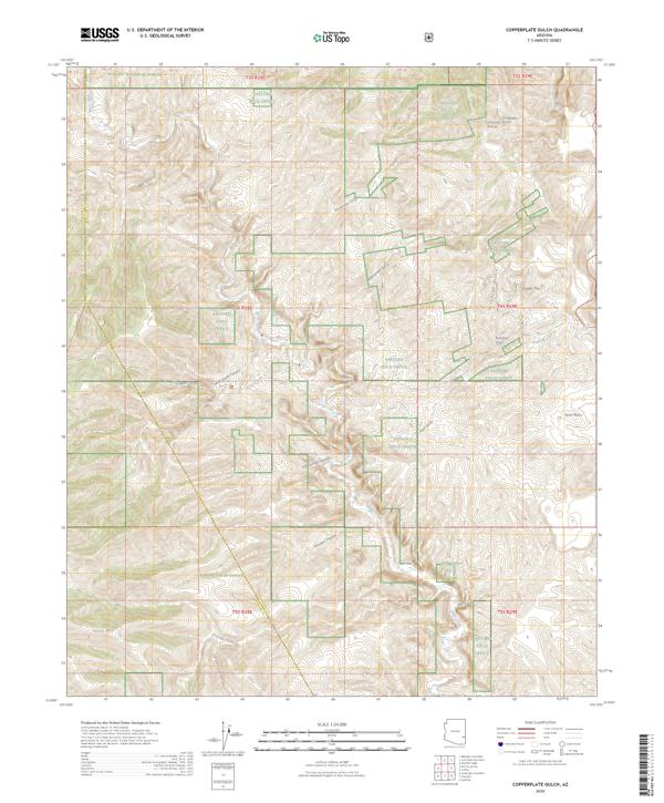 Copperplate Gulch, AZ — USGS 7.5-minute topo (2026)