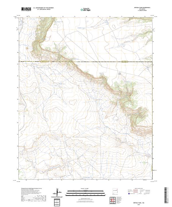 Ortega Tank, NM — USGS 7.5-minute topo (2023)