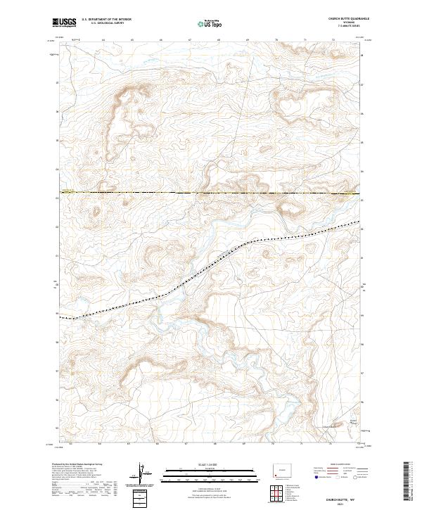 Church Butte, WY — USGS 7.5-minute topo (2021)