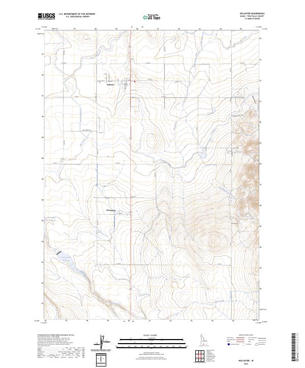 Hollister, ID — USGS 7.5-minute topo (2024)
