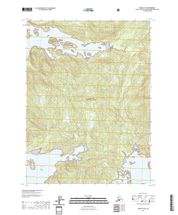 Craig B-3 SW, AK — USGS 7.5-minute topo (2021)