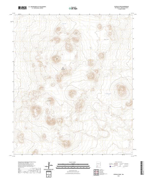 Potrillo Peak, NM — USGS 7.5-minute topo (2023)