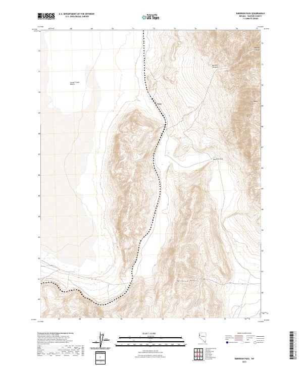 Emerson Pass, NV — USGS 7.5-minute topo (2021)