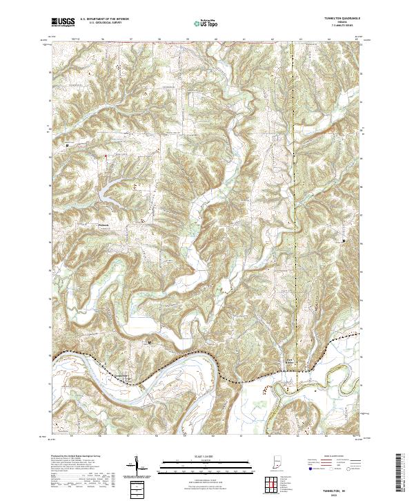 Tunnelton, IN — USGS 7.5-minute topo (2022)