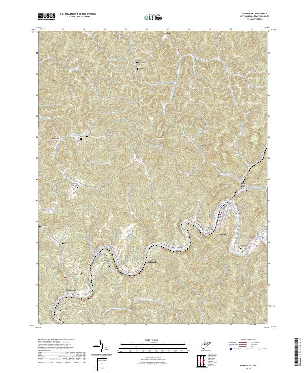 Gassaway, WV — USGS 7.5-minute topo (2023)