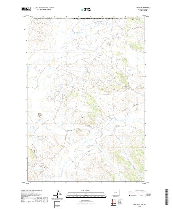 Page Draw, WY-MT — USGS 7.5-minute topo (2021)