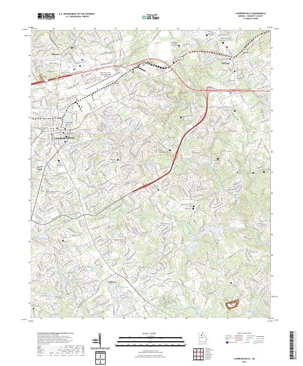 Lawrenceville, GA — USGS 7.5-minute topo (2024)