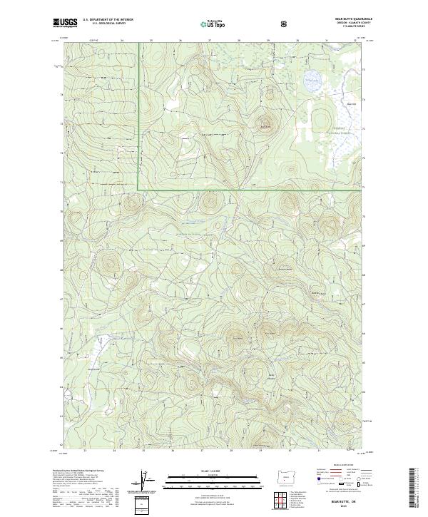 Bear Butte, OR — USGS 7.5-minute topo (2023)