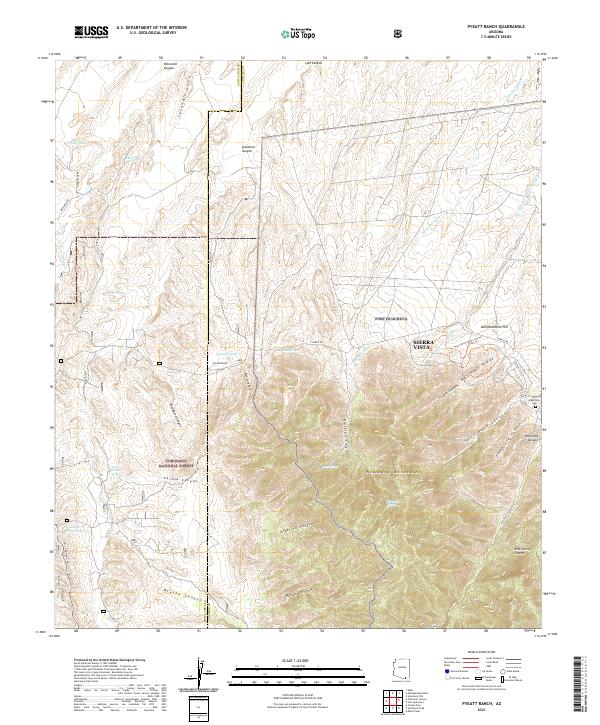 Pyeatt Ranch, AZ — USGS 7.5-minute topo (2021)