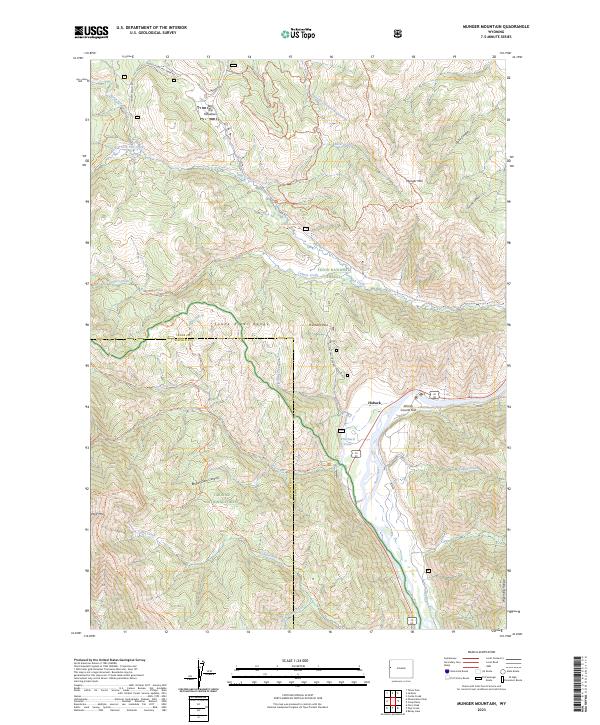 Munger Mountain, WY — USGS 7.5-minute topo (2023)