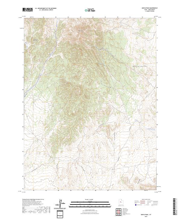 Maple Peak, UT — USGS 7.5-minute topo (2023)