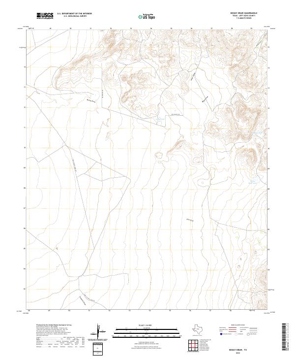 Boggy Draw, TX — USGS 7.5-minute topo (2022)