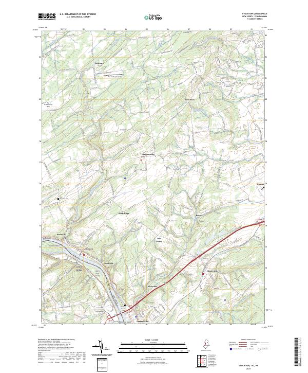 Stockton, NJ-PA — USGS 7.5-minute topo (2023)