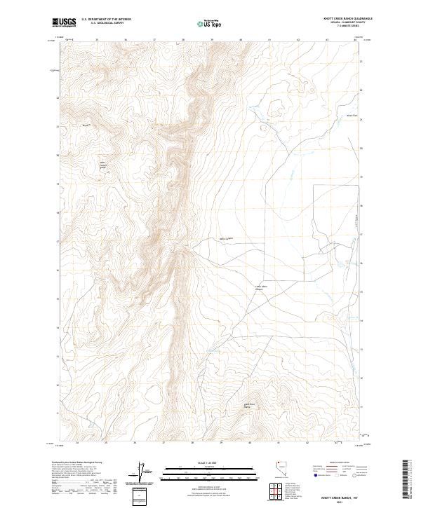 Knott Creek Ranch, NV — USGS 7.5-minute topo (2021)