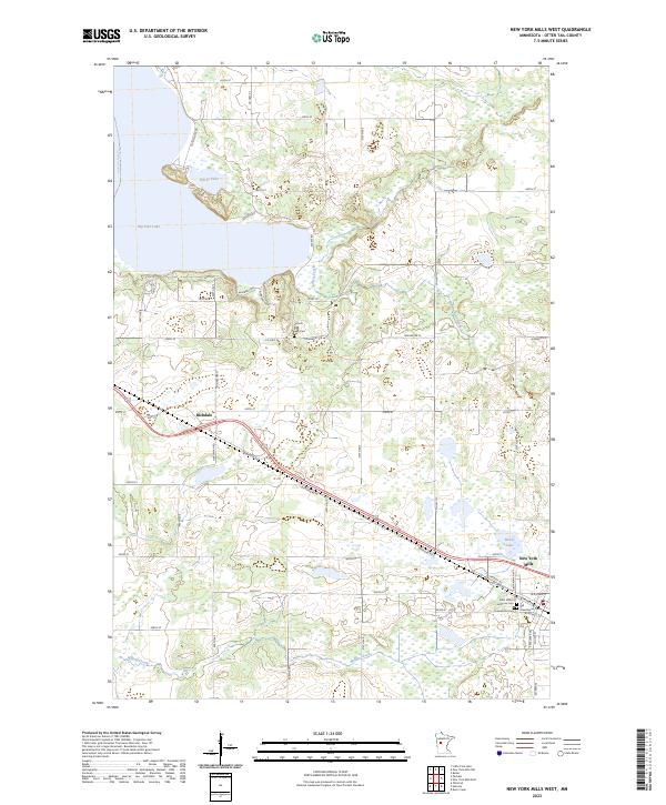 New York Mills West, MN — USGS 7.5-minute topo (2023)