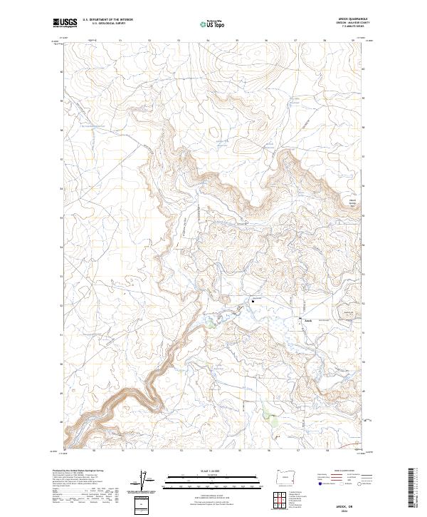 Arock, OR — USGS 7.5-minute topo (2024)