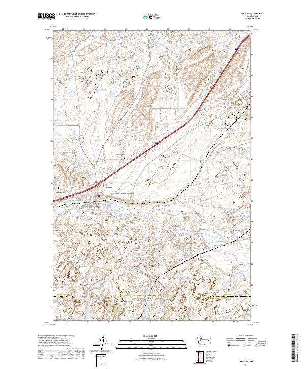 Sprague, WA — USGS 7.5-minute topo (2023)