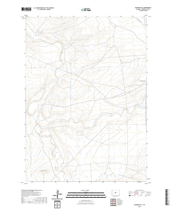 Haybarn Hill, WY — USGS 7.5-minute topo (2021)