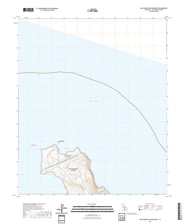 San Clemente Island North, CA — USGS 7.5-minute topo (2021)
