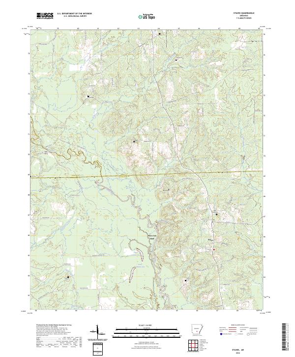 Staves, AR — USGS 7.5-minute topo (2024)