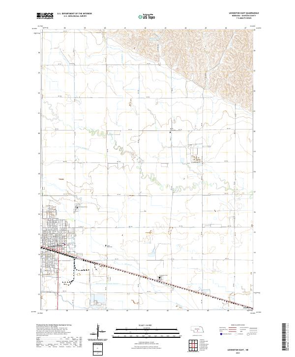 Lexington East, NE — USGS 7.5-minute topo (2021)