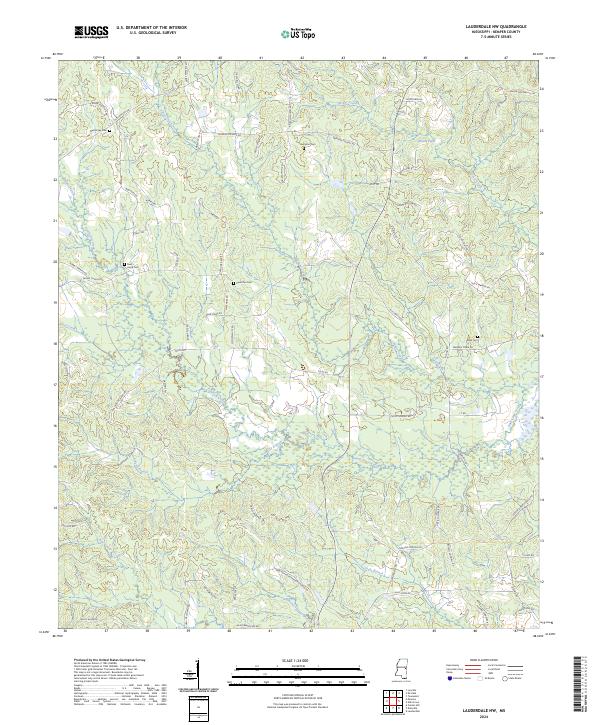 Lauderdale NW, MS — USGS 7.5-minute topo (2024)
