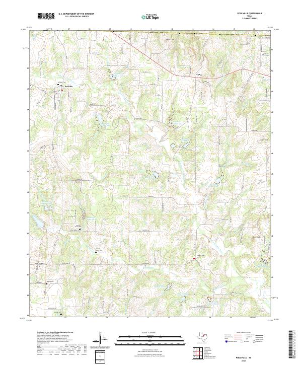 Poolville, TX — USGS 7.5-minute topo (2022)
