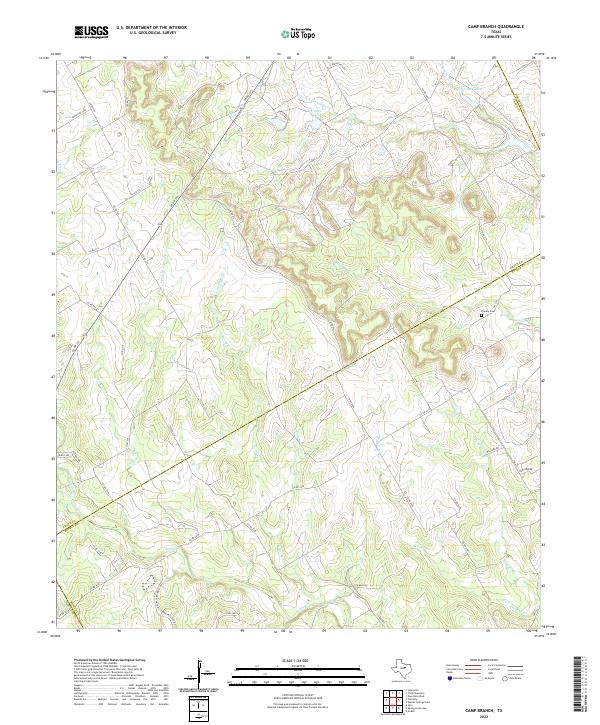 Camp Branch, TX — USGS 7.5-minute topo (2022)