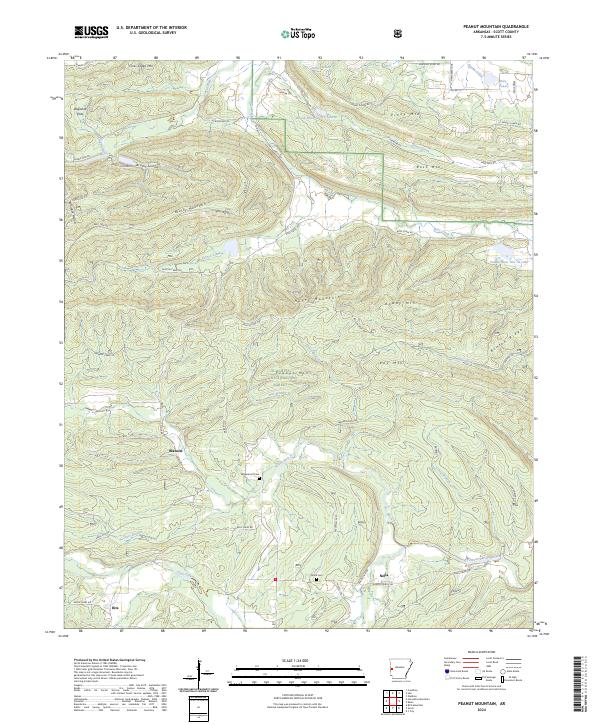 Peanut Mountain, AR — USGS 7.5-minute topo (2024)