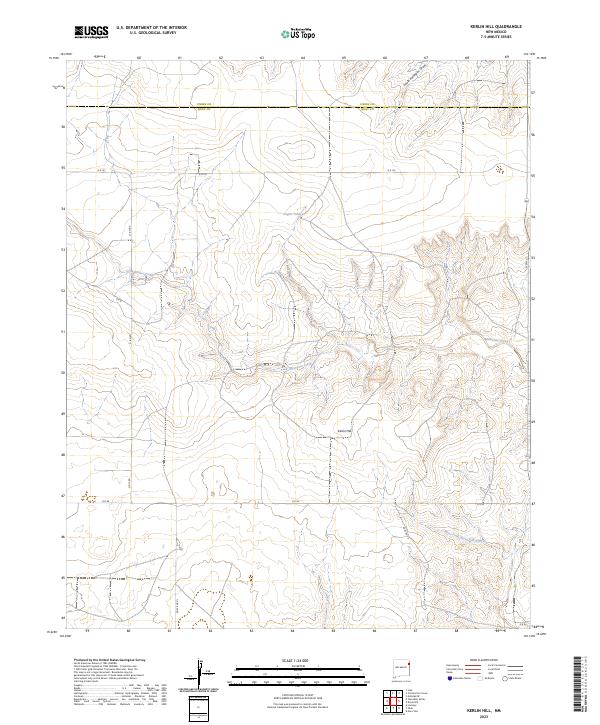 Kerlin Hill, NM — USGS 7.5-minute topo (2023)