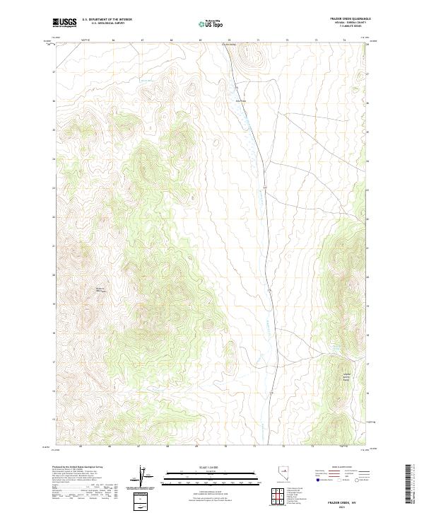 Frazier Creek, NV — USGS 7.5-minute topo (2021)