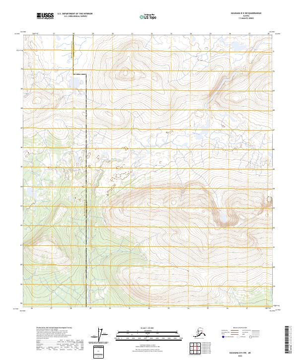 Gulkana D-5 SW, AK — USGS 7.5-minute topo (2023)