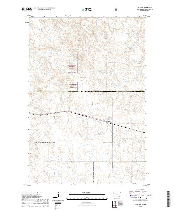 Watauga, SD-ND — USGS 7.5-minute topo (2021)