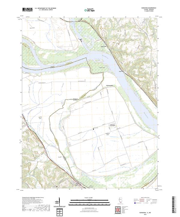 Kaskaskia, IL-MO — USGS 7.5-minute topo (2024)