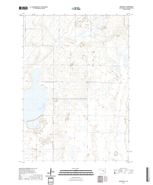 Archer Hill, SD — USGS 7.5-minute topo (2021)