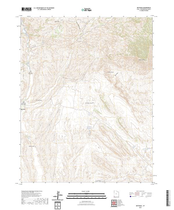 Motoqua, UT — USGS 7.5-minute topo (2023)