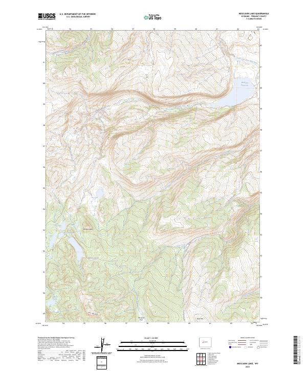Moccasin Lake, WY — USGS 7.5-minute topo (2023)