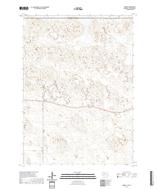 Nenzel, NE-SD — USGS 7.5-minute topo (2021)