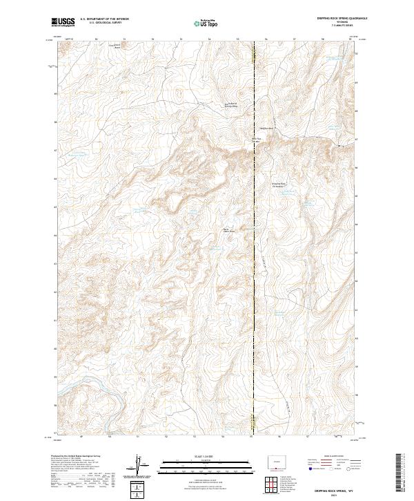 Dripping Rock Spring, WY — USGS 7.5-minute topo (2021)