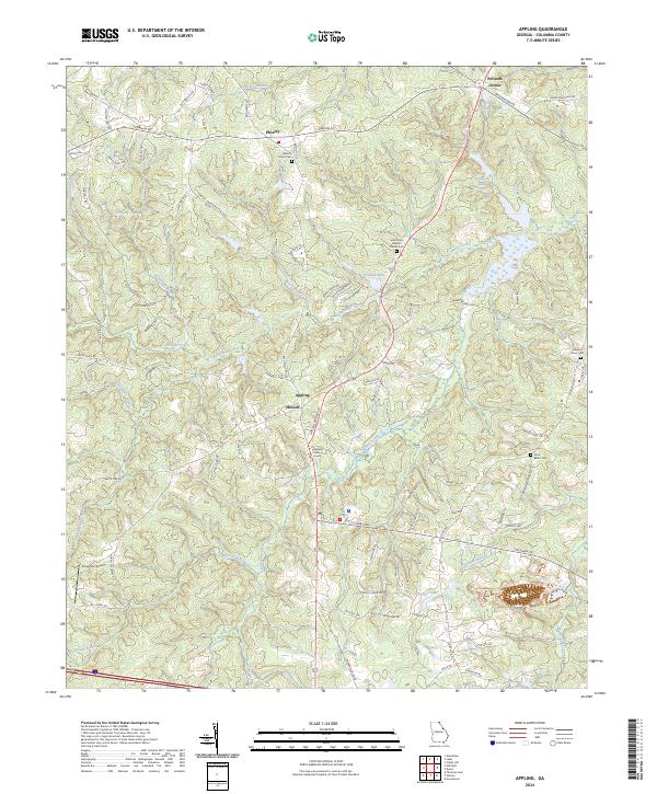 Appling, GA — USGS 7.5-minute topo (2024)