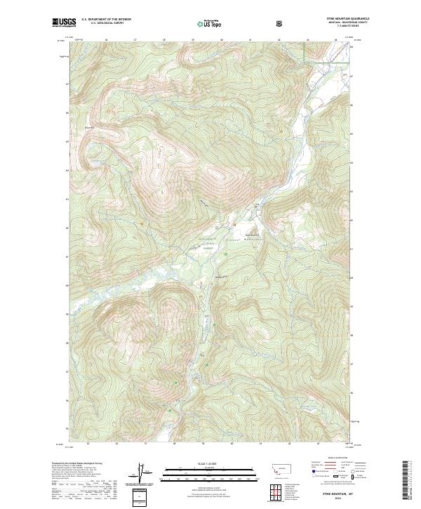 Stine Mountain, MT — USGS 7.5-minute topo (2024)
