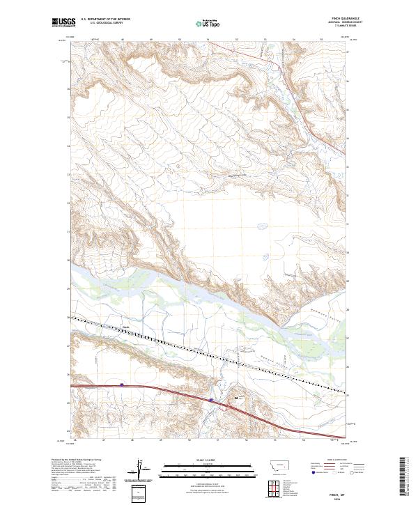 Finch, MT — USGS 7.5-minute topo (2024)