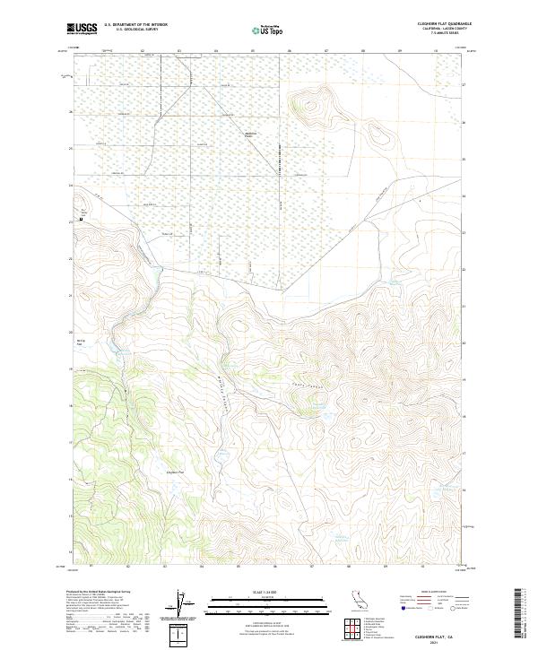 Cleghorn Flat, CA — USGS 7.5-minute topo (2021)